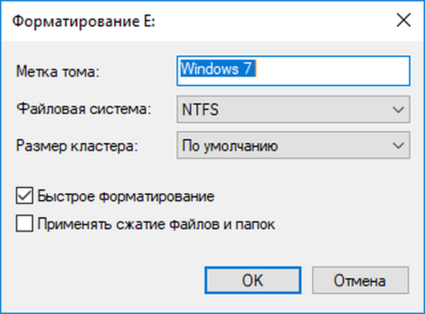 Размер кластера по умолчанию ntfs